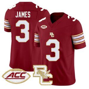 Mens Youths  Kids Grayson James Maroon Stitched Jersey Vapor